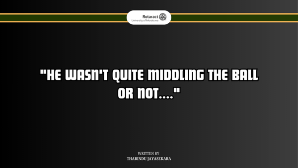 "He wasn't quite middling the ball or not...."
